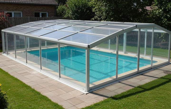 Abri de piscine en plexiglass Givors